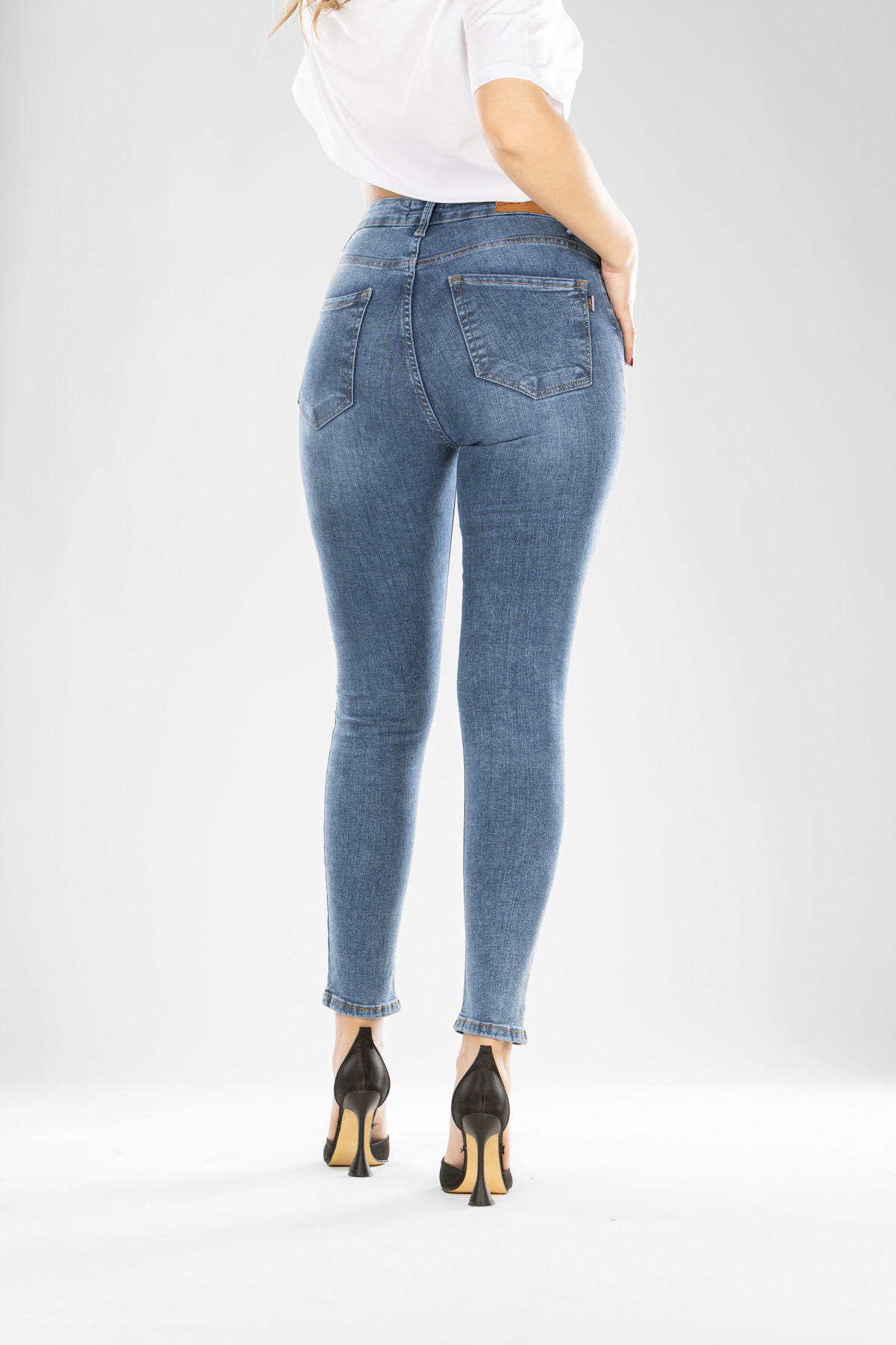 Ženska teksas pantalona 3298 Tamno plava