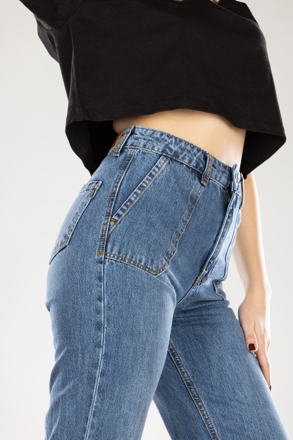 Ženska teksas pantalona 3265 Tamno plava
