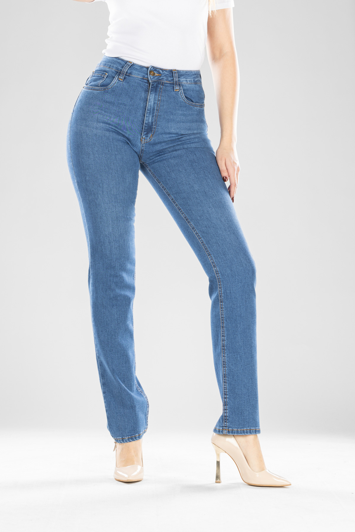 Ženska teksas pantalona 3308 Tamno plava