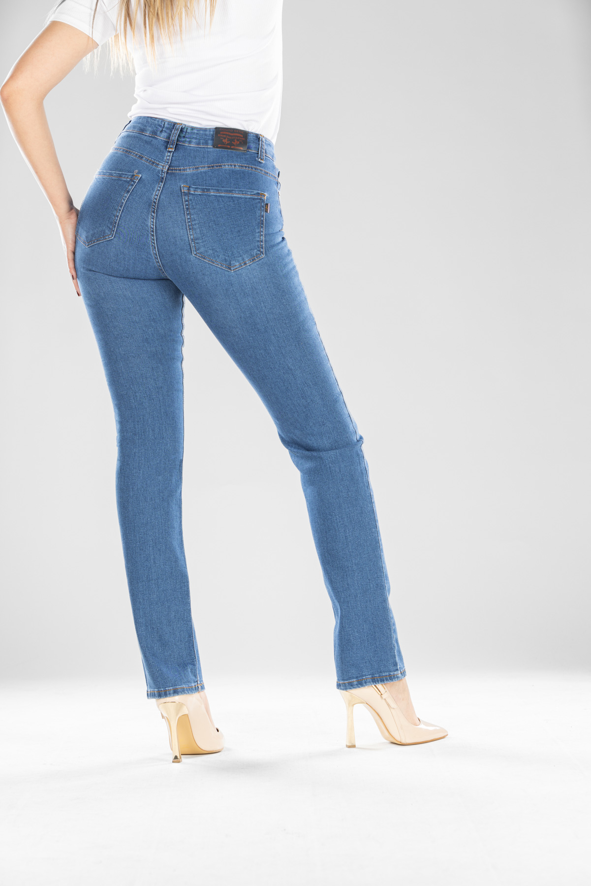 Ženska teksas pantalona 3308 Tamno plava
