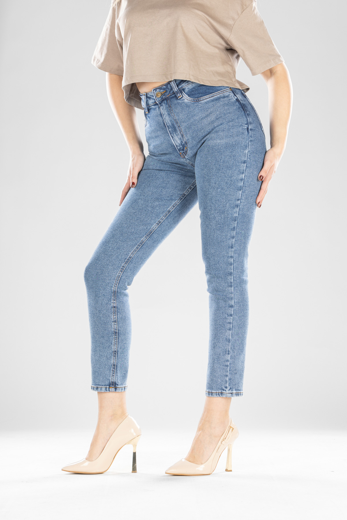Ženska teksas pantalona 3299 Tamno plava