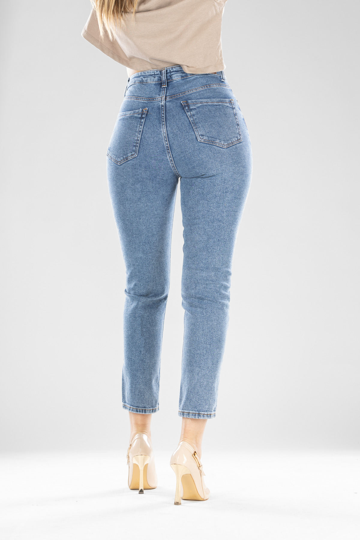 Ženska teksas pantalona 3299 Tamno plava
