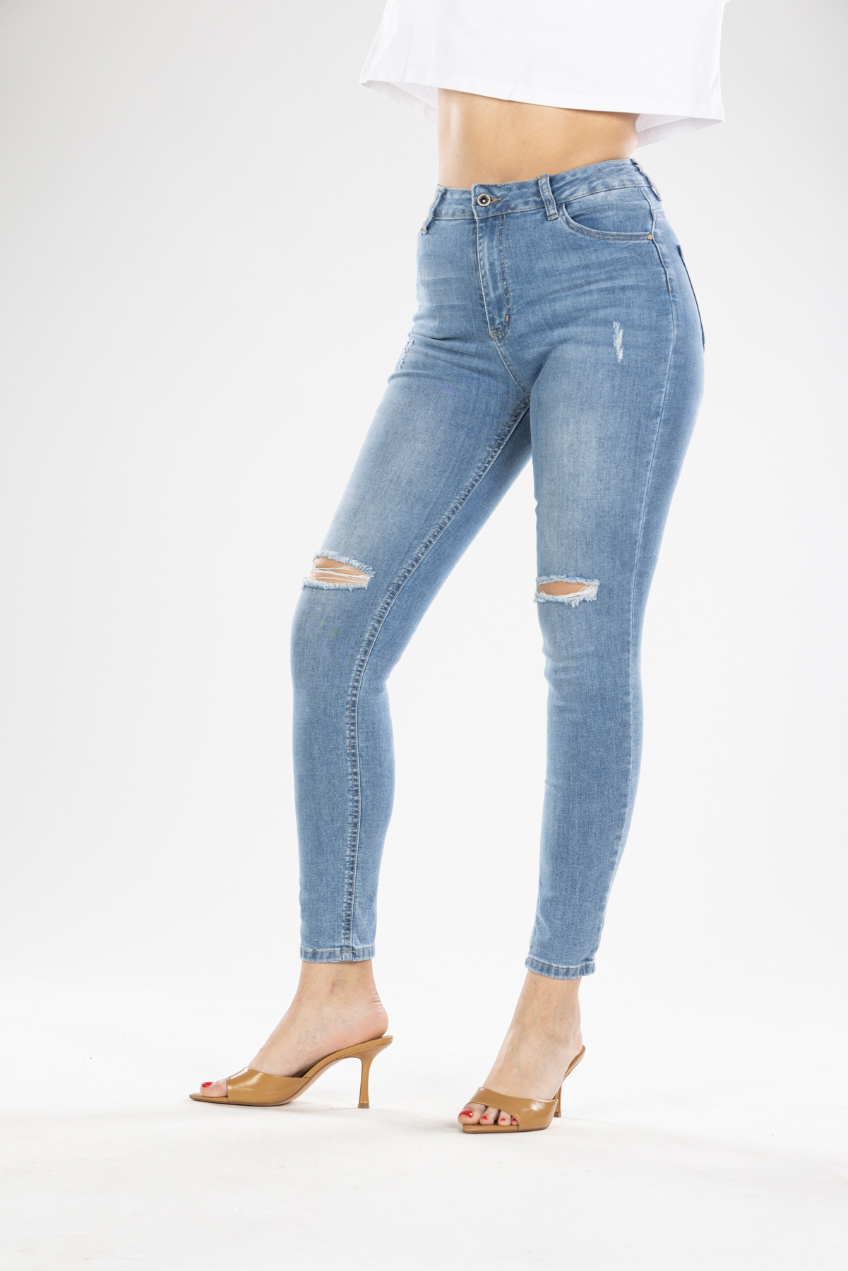 Ženska teksas pantalona 3329 Svetlo plava