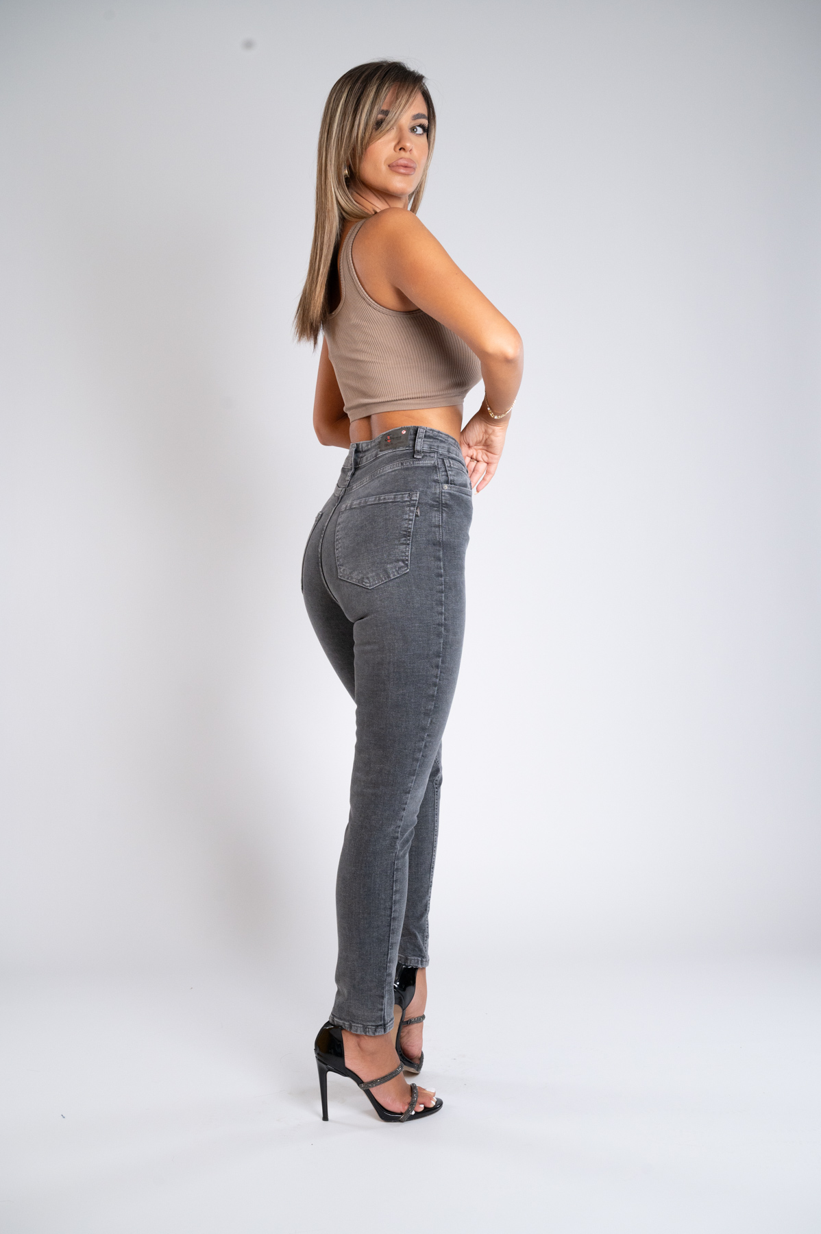 Ženska teksas pantalona Art.3339 Siva