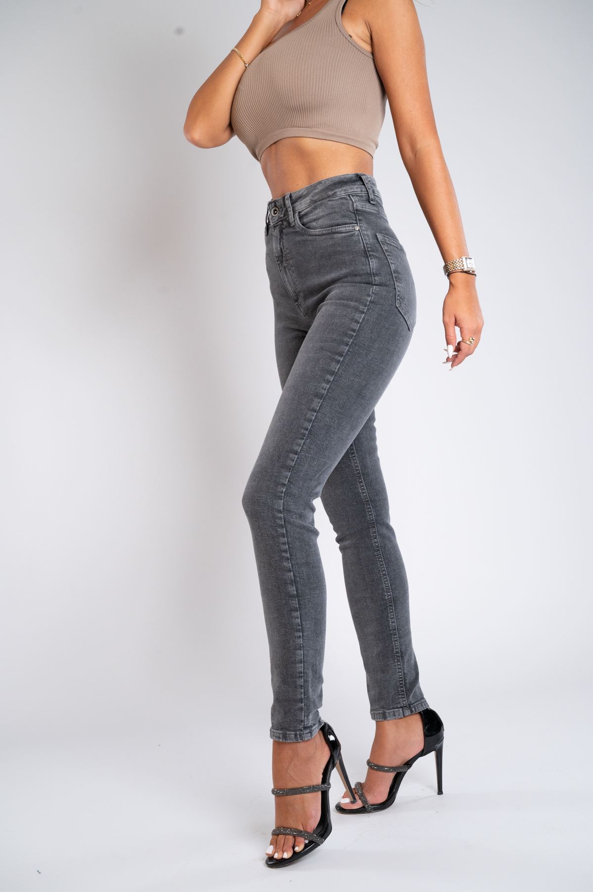 Ženska teksas pantalona Art.3339 Siva