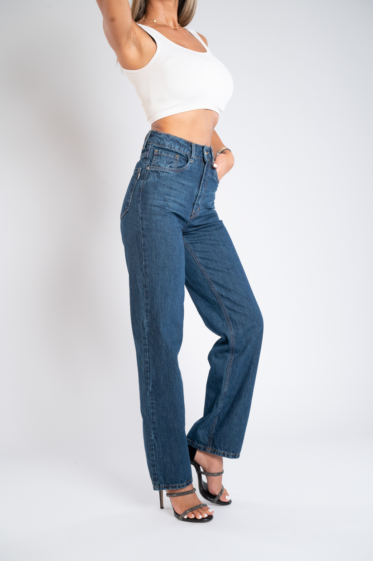 Ženska teksas pantalona Art.3346 Tamno plava