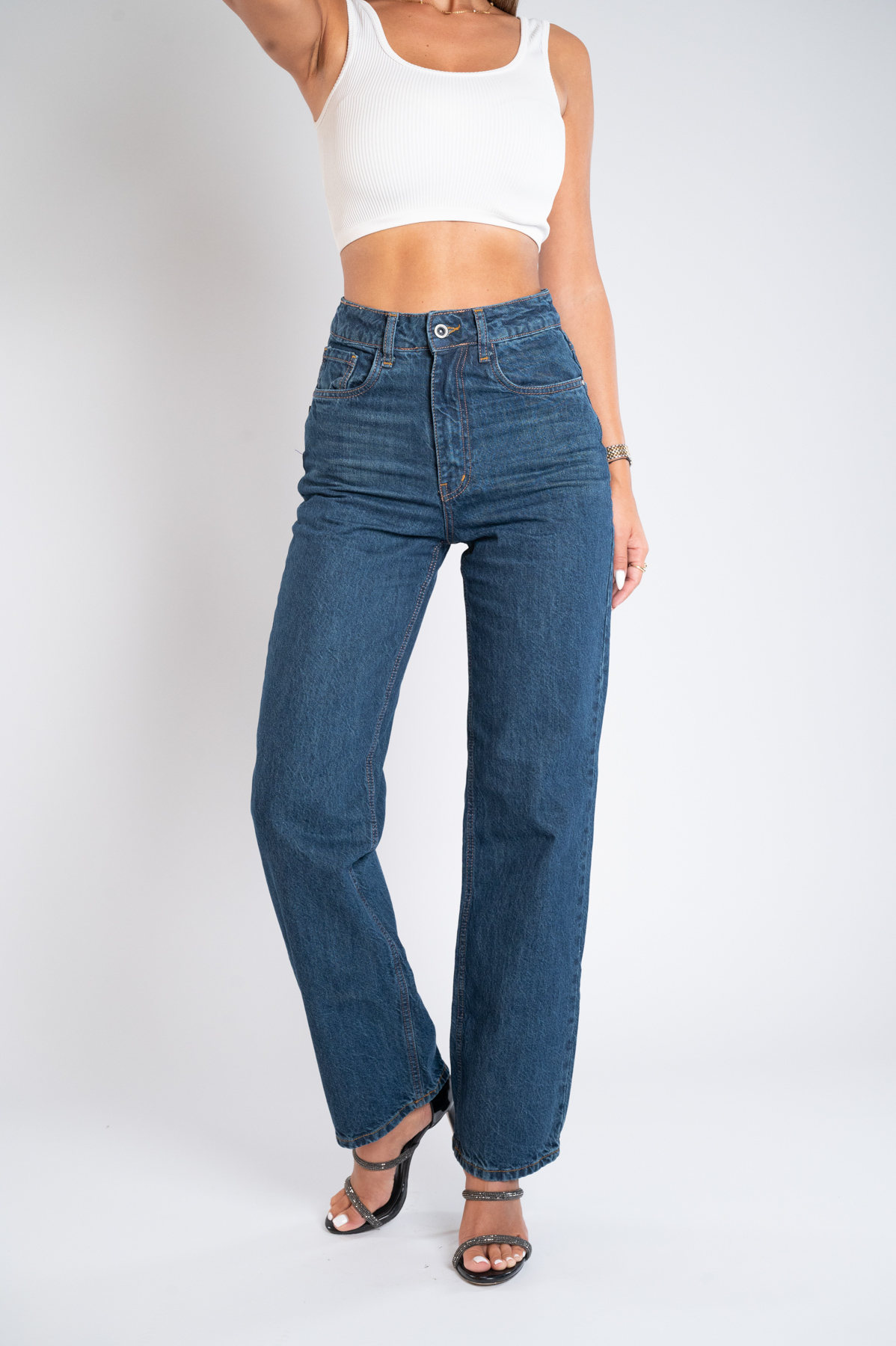 Ženska teksas pantalona Art.3346 Tamno plava