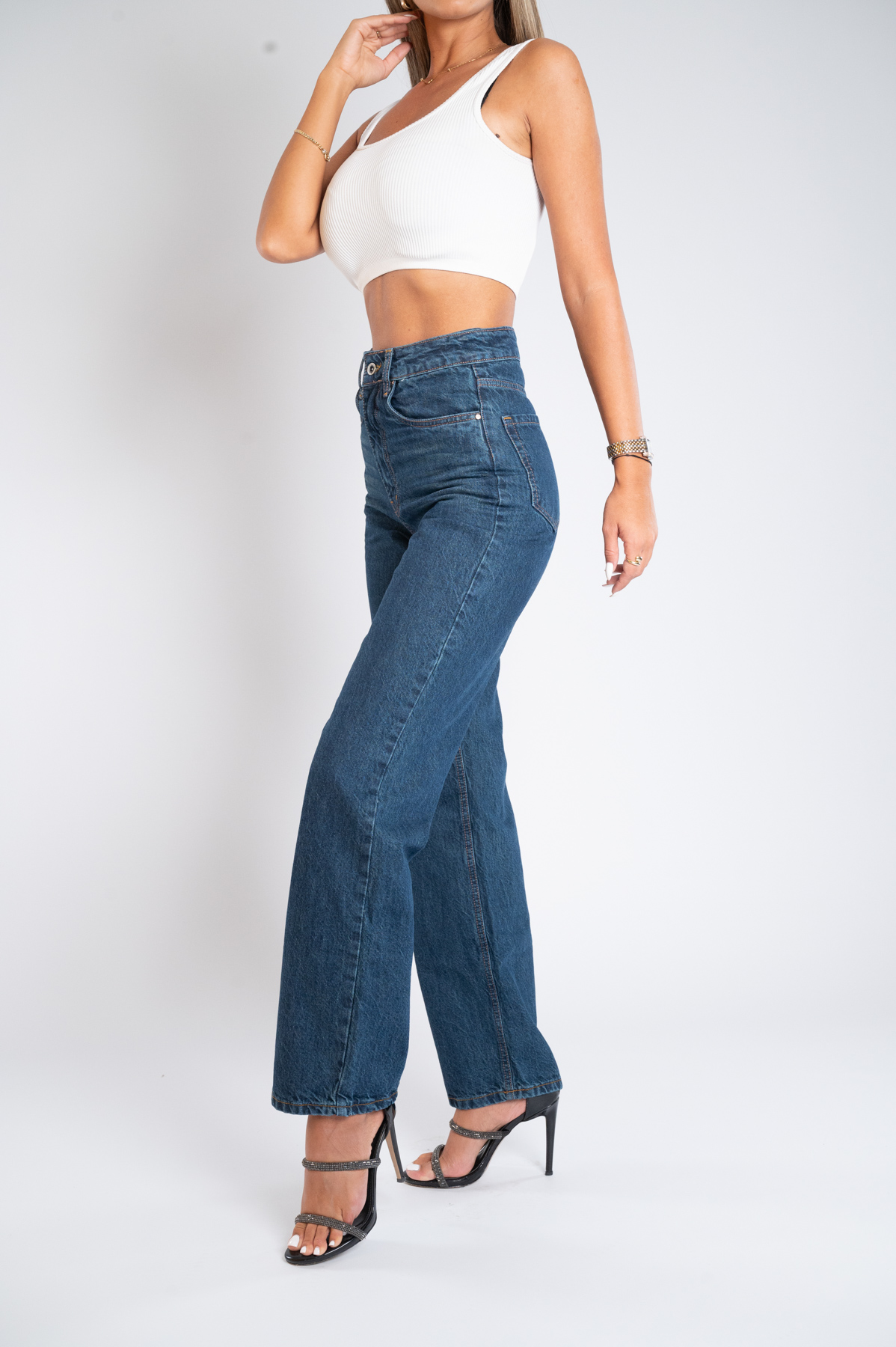 Ženska teksas pantalona Art.3346 Tamno plava