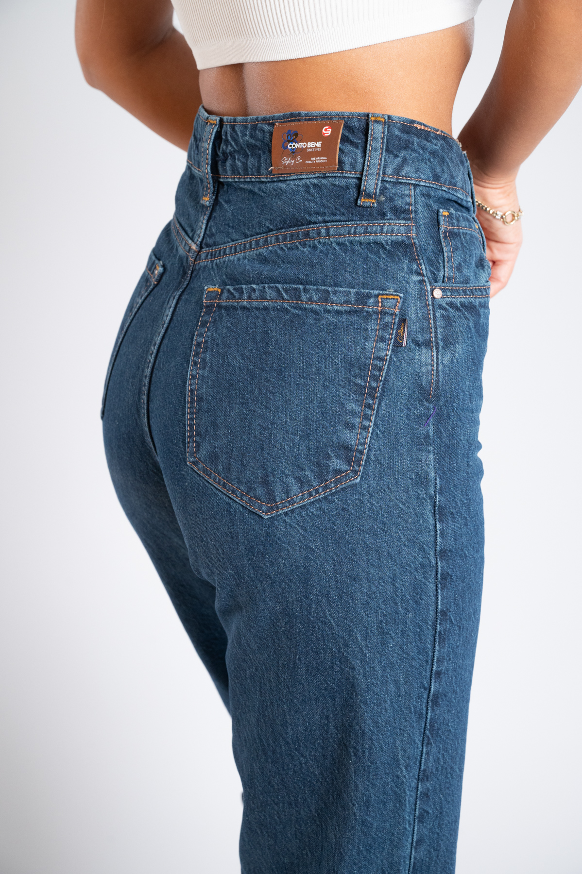 Ženska teksas pantalona Art.3346 Tamno plava