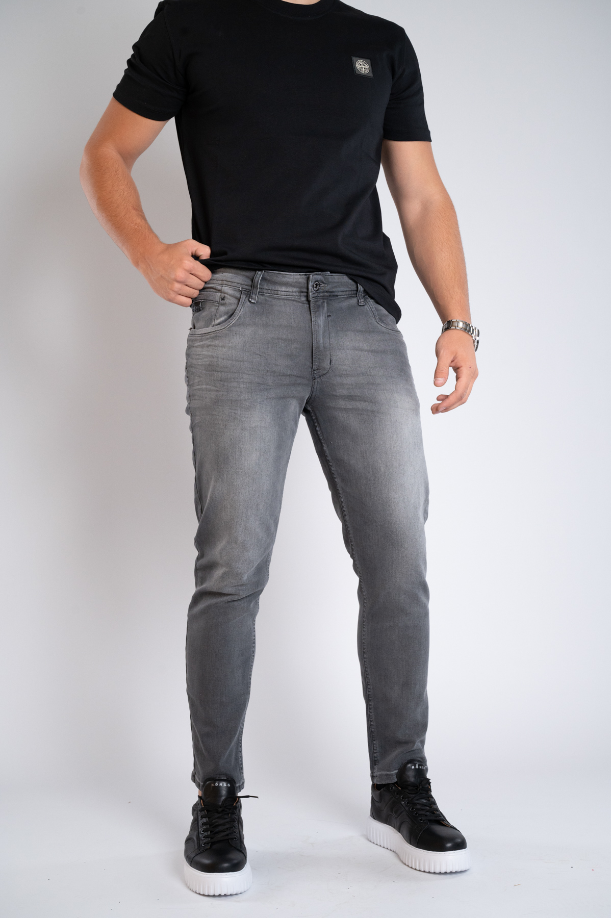 Muška teksas pantalona Art.2605 Svetlo siva L/30