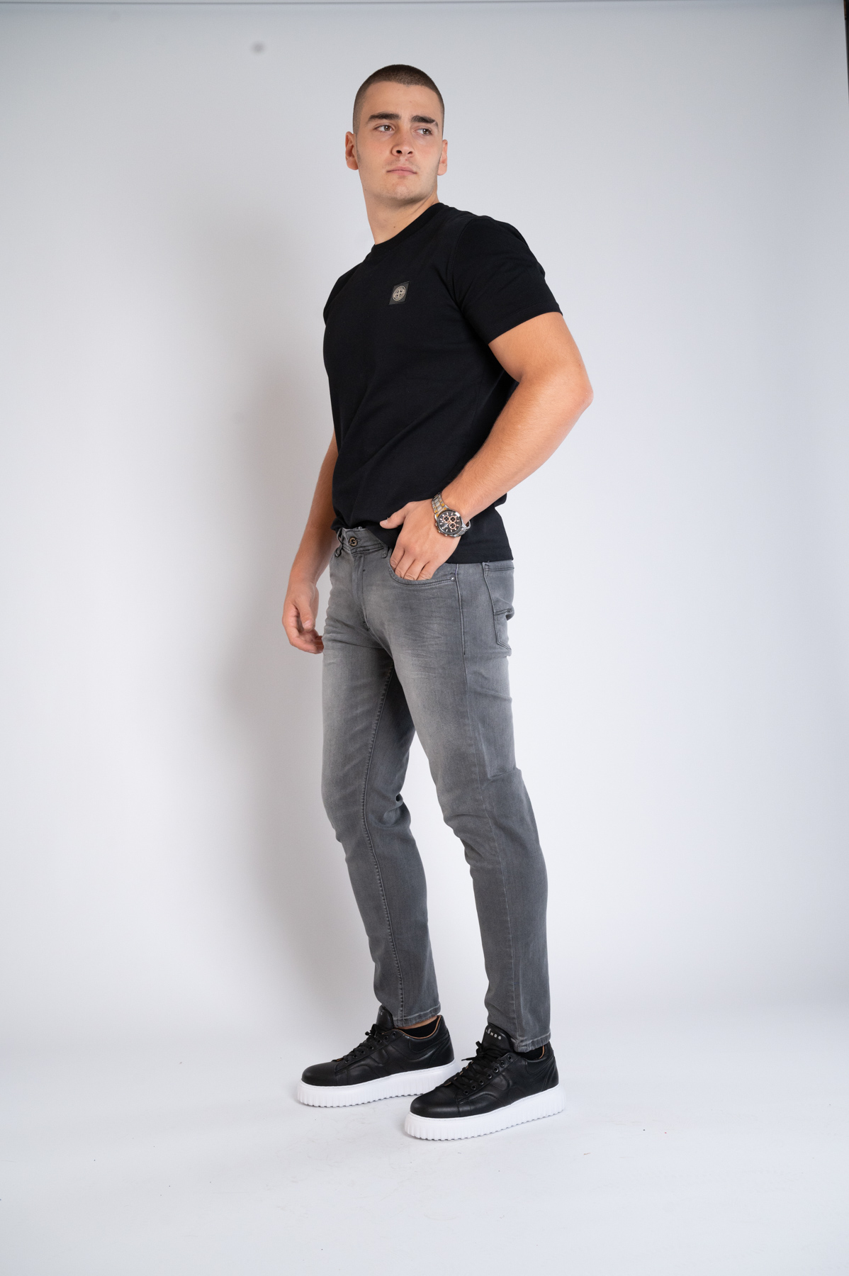 Muška teksas pantalona Art.2605 Svetlo siva L/30
