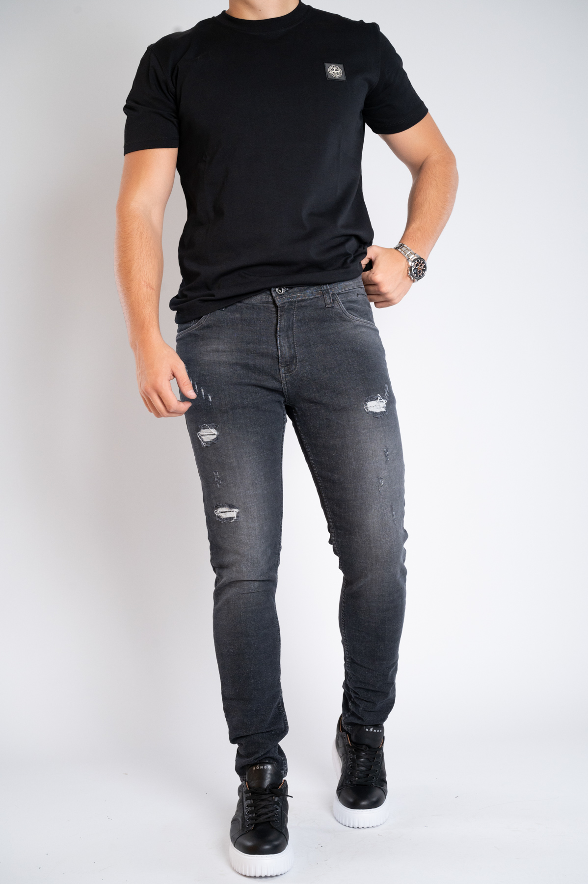 Muška teksas pantalona Art.2577 Svetlo siva L/32