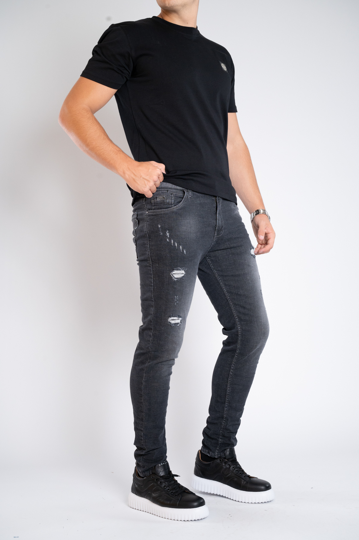 Muška teksas pantalona Art.2577 Svetlo siva L/32