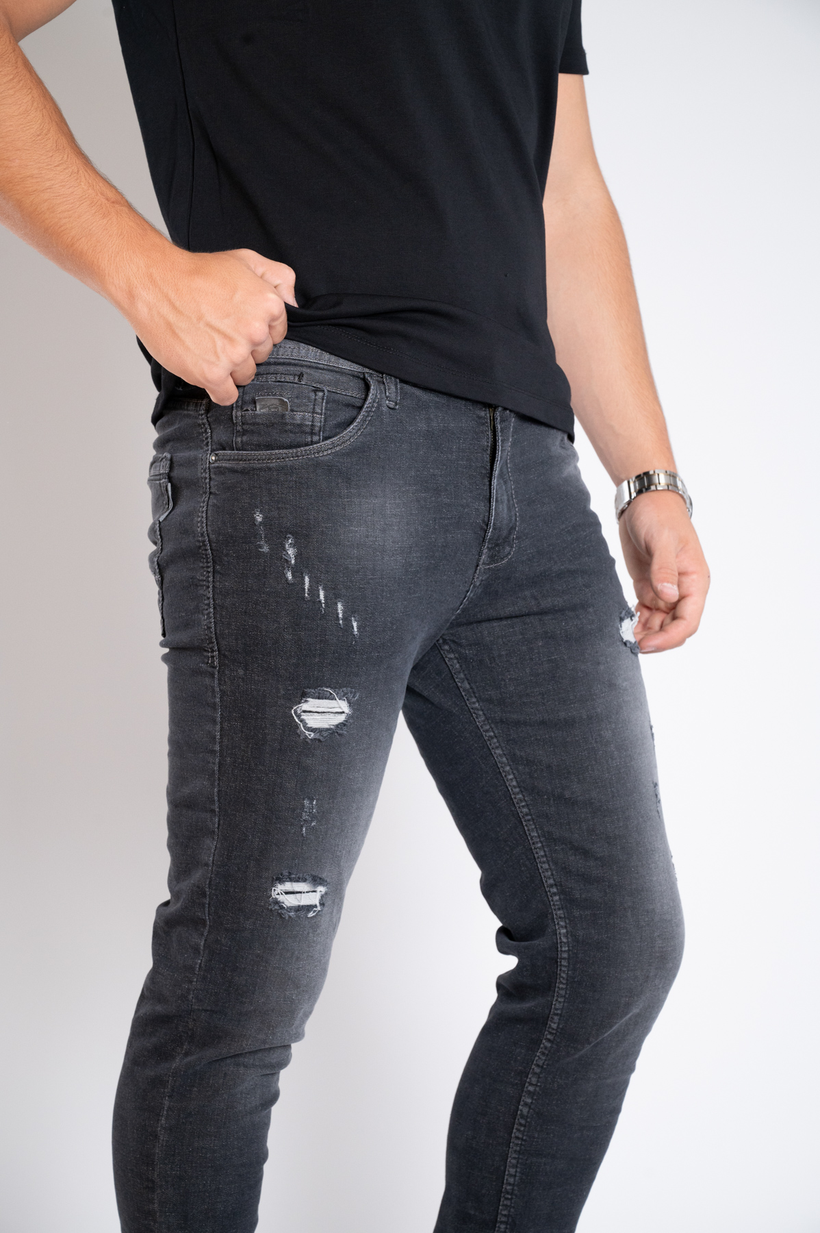 Muška teksas pantalona Art.2577 Svetlo siva L/32