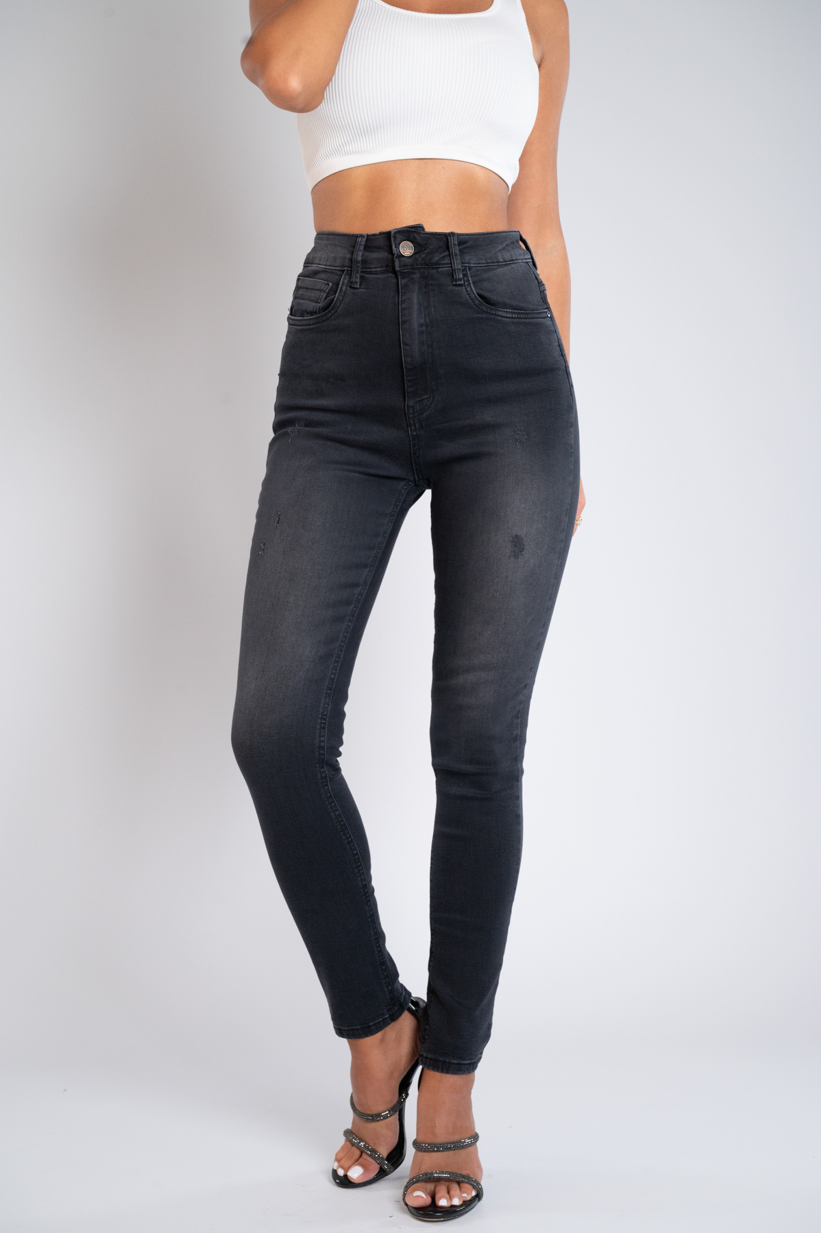 Ženska teksas pantalona Art.3340 Tamno siva