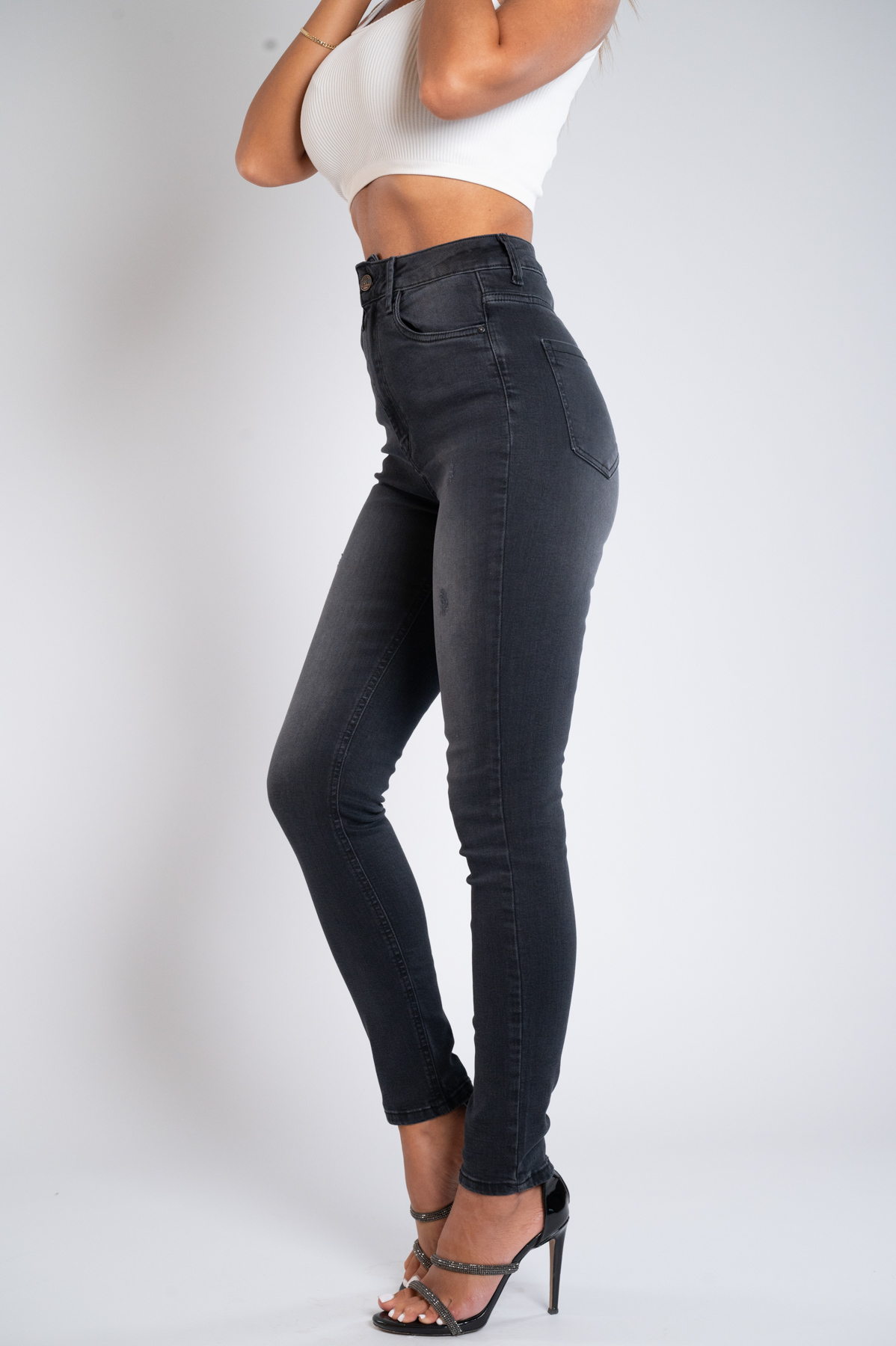 Ženska teksas pantalona Art.3340 Tamno siva