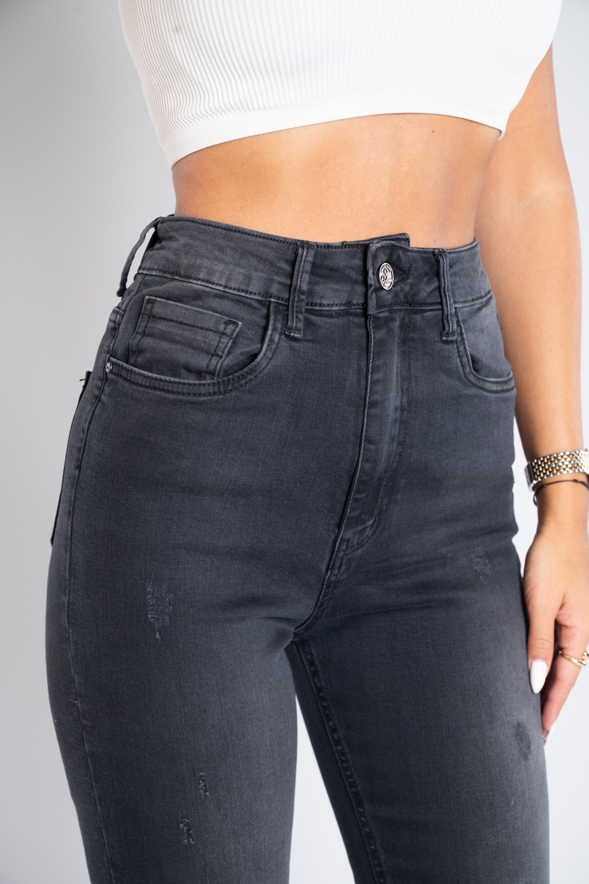Ženska teksas pantalona Art.3340 Tamno siva