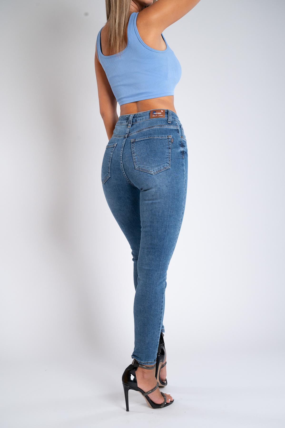 Ženska teksas pantalona Art.3341 Tamno siva