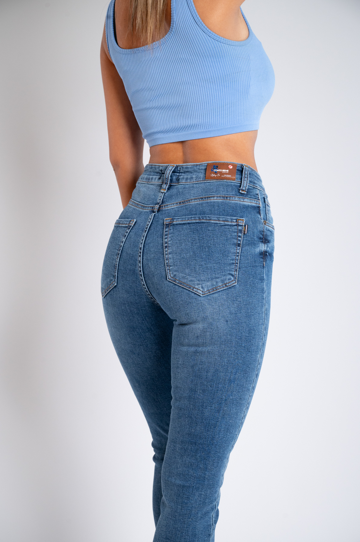 Ženska teksas pantalona Art.3341 Tamno siva