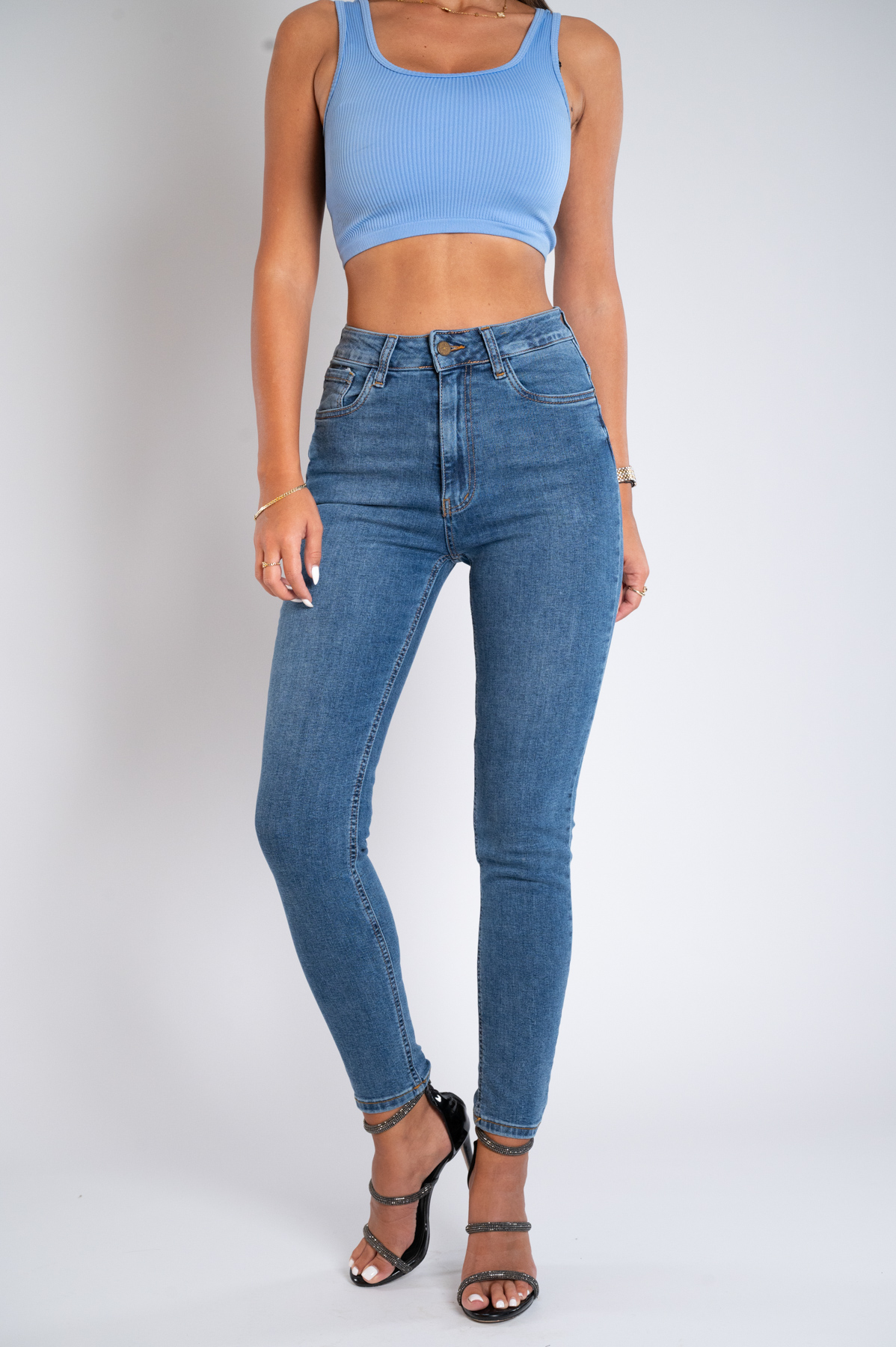 Ženska teksas pantalona Art.3341 Tamno siva