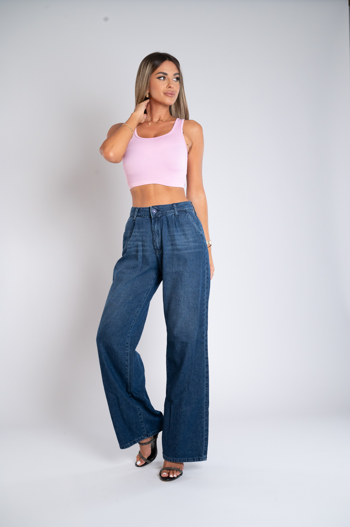 Ženska teksas pantalona Art.3348 Tamno plava