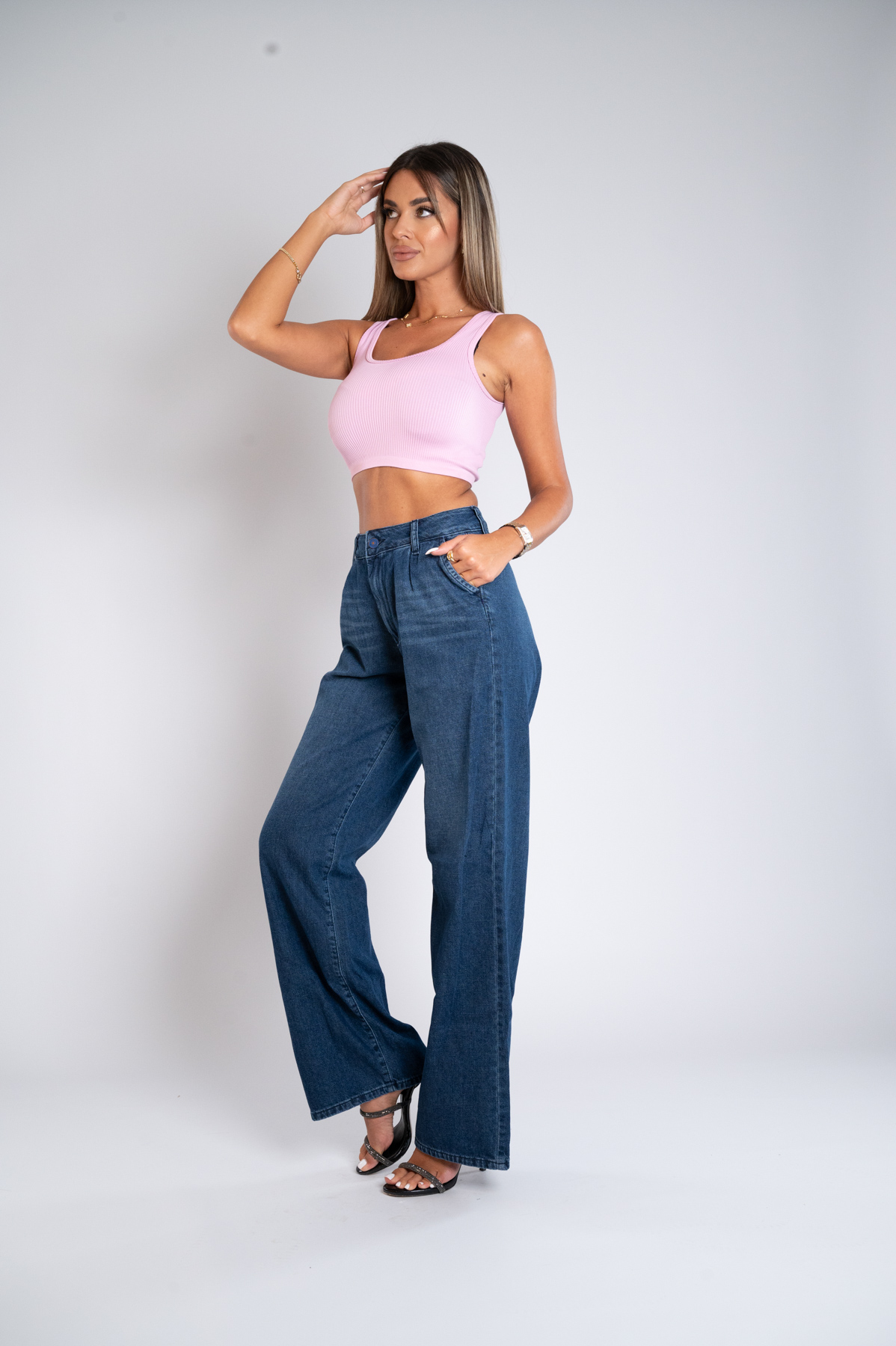 Ženska teksas pantalona Art.3348 Tamno plava