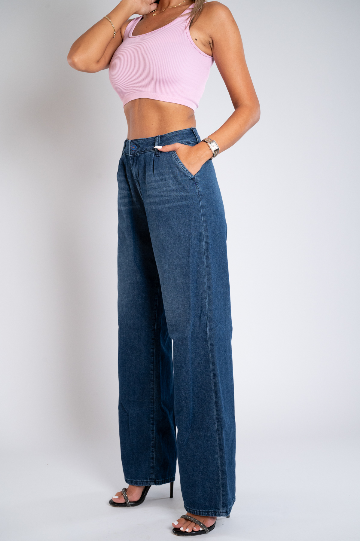 Ženska teksas pantalona Art.3348 Tamno plava
