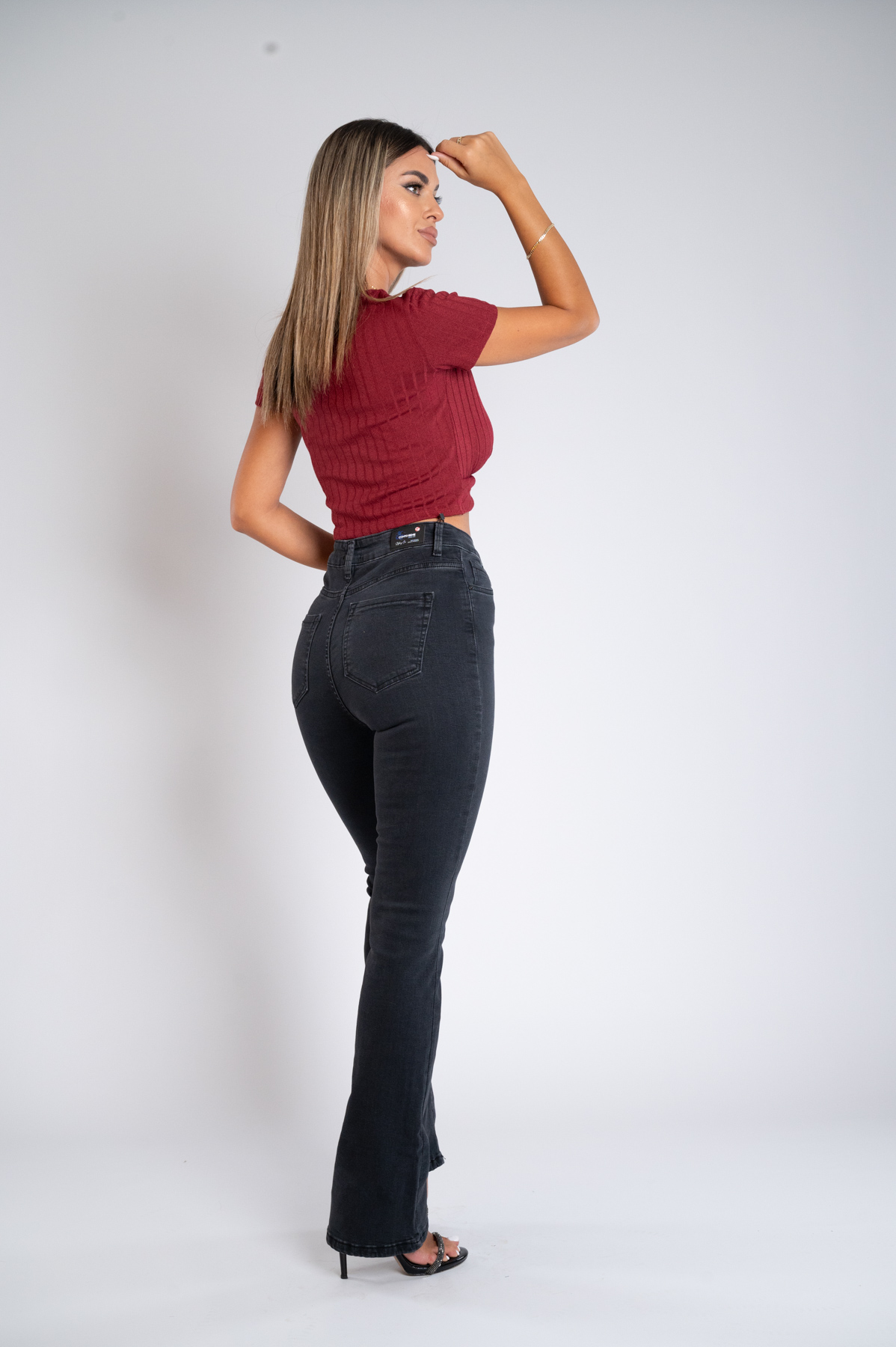Ženska teksas pantalona Art.3334 Tamno siva