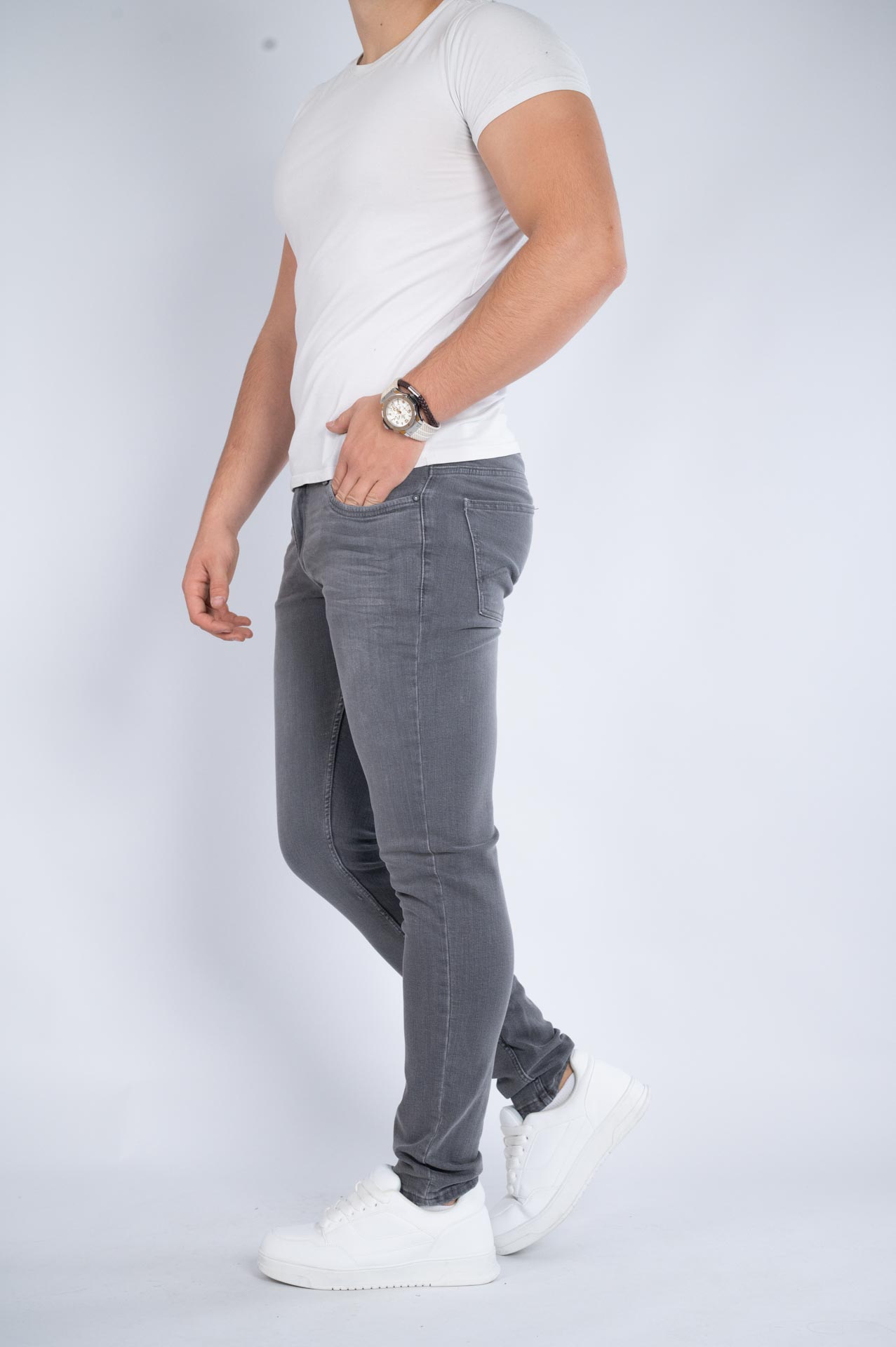 Muška teksas pantalona Art.2629 Svetlo siva L/32