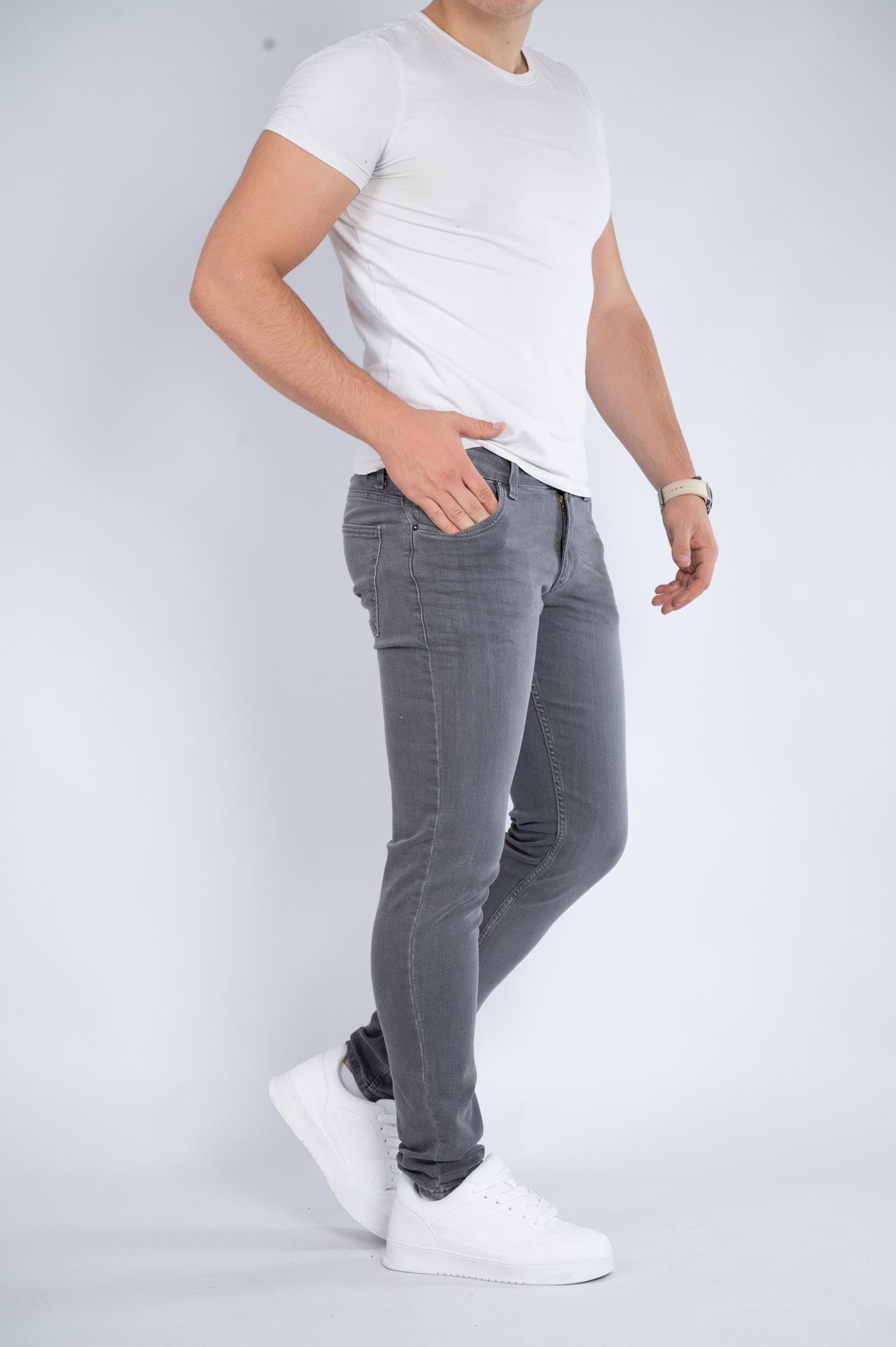 Muška teksas pantalona Art.2629 Svetlo siva L/32