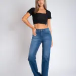 Ženska teksas pantalona Art.3343 Tamno plava - Slika 2