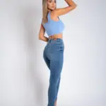 Ženska teksas pantalona Art.3341 Tamno siva - Slika 4