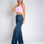 Ženska teksas pantalona Art.3348 Tamno plava - Slika 3